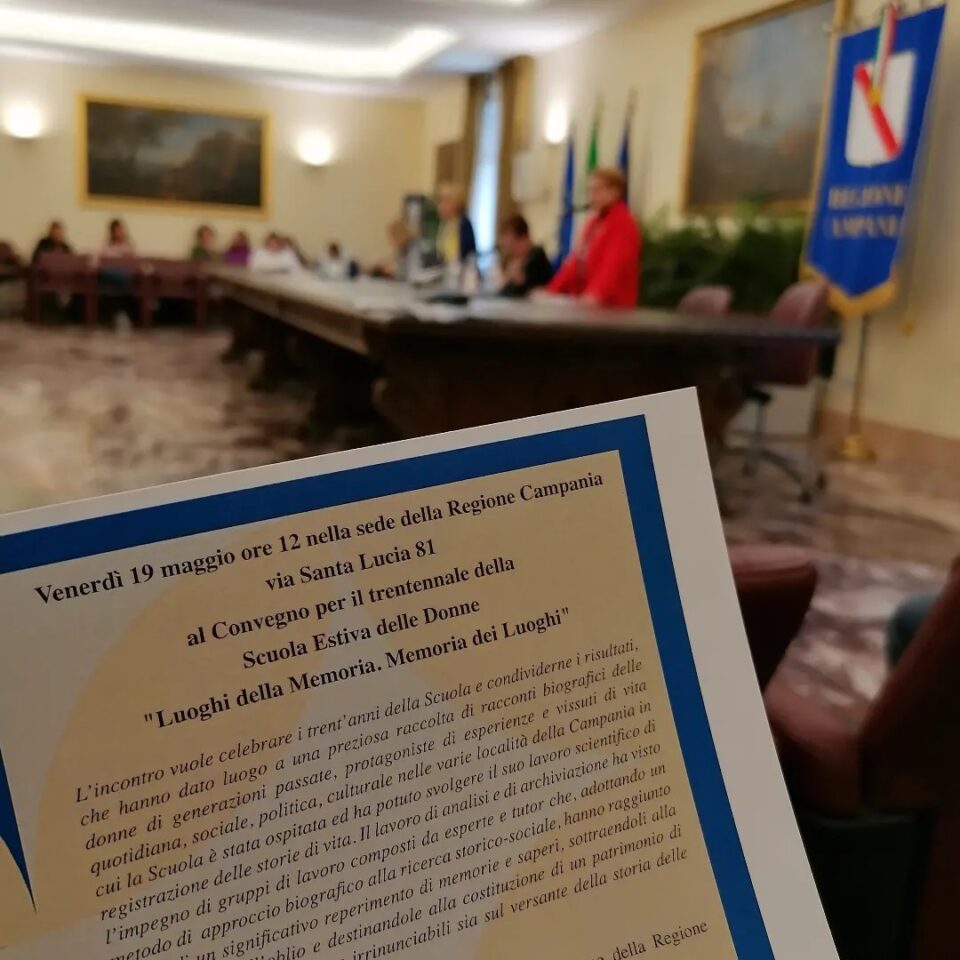 19 maggio 2023: convegno per celebrare i trent'anni della Scuola Estiva delle Donne (Napoli, sede della Regione Campania) 